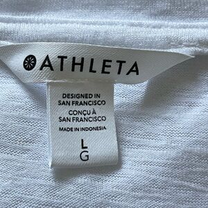 Athleta women’s white v-neck shirt